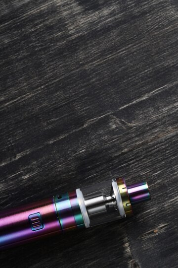 Close-up of a modern vaping device.